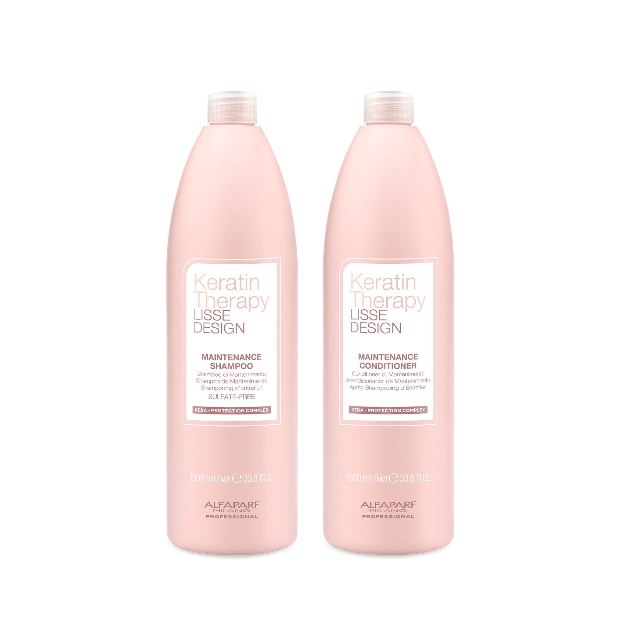 Kit Mantención Alisado Shampoo 1000ml+Acondicionador 1000ml Alfaparf